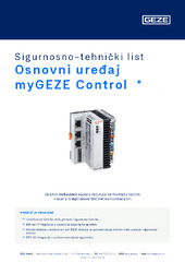 Osnovni uređaj myGEZE Control  * Sigurnosno-tehnički list HR