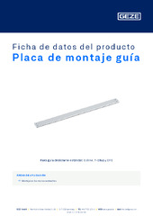 Placa de montaje guía Ficha de datos del producto ES