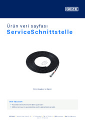 ServiceSchnittstelle Ürün veri sayfası TR