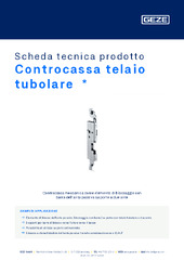 Controcassa telaio tubolare Scheda tecnica prodotto IT