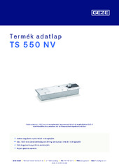 TS 550 NV Termék adatlap HU
