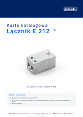 Łącznik E 212  * Karta katalogowa PL