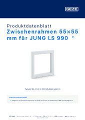 Zwischenrahmen 55×55 mm für JUNG LS 990  * Produktdatenblatt DE