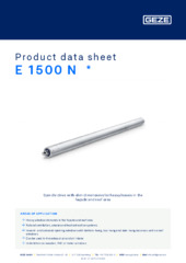 E 1500 N  * Product data sheet EN