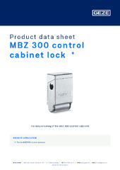 MBZ 300 control cabinet lock  * Product data sheet EN