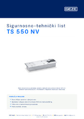 TS 550 NV Sigurnosno-tehnički list HR