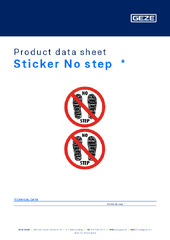 Sticker No step  * Product data sheet EN
