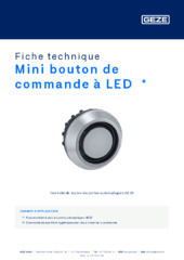 Mini bouton de commande à LED  * Fiche technique FR