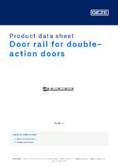 Door rail for double-action doors Product data sheet EN