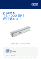 TS 4000 EFS 闭门器本体  * 产品规格书 ZH