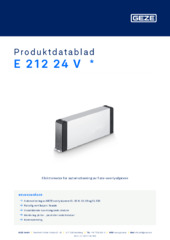 E 212 24 V  * Produktdatablad NB