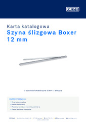 Szyna ślizgowa Boxer 12 mm Karta katalogowa PL