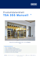 TSA 355 Manuell  * Produktdatenblatt DE