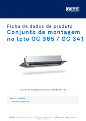 Conjunto de montagem no teto GC 365 / GC 341 Ficha de dados de produto PT