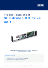 Slimdrive EMD drive unit Product data sheet EN
