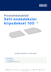 Sett endedeksler klipsdeksel 100  * Produktdatablad NB