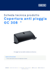 Copertura anti pioggia GC 308  * Scheda tecnica prodotto IT