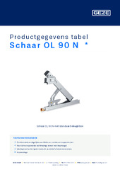 Schaar OL 90 N  * Productgegevens tabel NL
