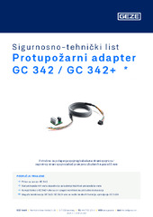 Protupožarni adapter GC 342 / GC 342+  * Sigurnosno-tehnički list HR