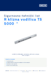 R klizna vodilica TS 5000  * Sigurnosno-tehnički list HR