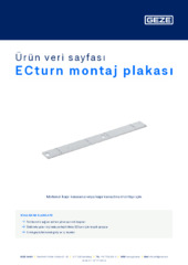 ECturn montaj plakası Ürün veri sayfası TR