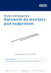 Kątownik do montażu pod nadprożem Karta katalogowa PL