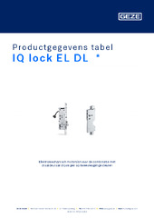 IQ lock EL DL  * Productgegevens tabel NL