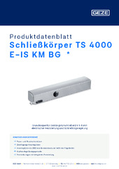 Schließkörper TS 4000 E-IS KM BG  * Produktdatenblatt DE