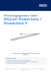 Glijrail Powerturn / Powerturn F Productgegevens tabel NL