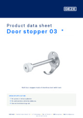 Door stopper 03  * Product data sheet EN