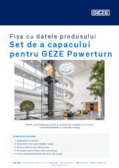 Set de a capacului pentru GEZE Powerturn Fișa cu datele produsului RO
