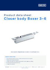 Closer body Boxer 3-6 Product data sheet EN
