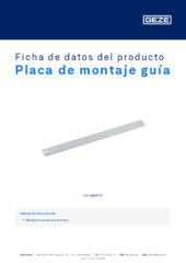 Placa de montaje guía Ficha de datos del producto ES
