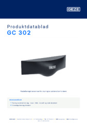 GC 302 Produktdatablad NB