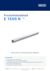 E 1500 N  * Produktdatablad NB