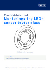 Montagering LED Sensortaster Glas Produktdatablad NB