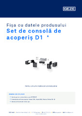 Set de consolă de acoperiș D1  * Fișa cu datele produsului RO