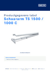 Schaararm TS 1500 / 1000 C Productgegevens tabel NL
