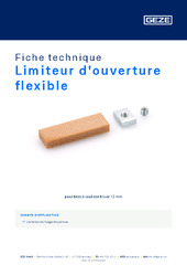 Limiteur d'ouverture flexible Fiche technique FR