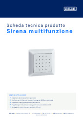 Sirena multifunzione Scheda tecnica prodotto IT