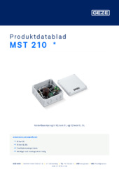 MST 210  * Produktdatablad DA