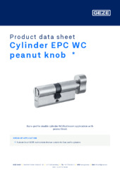 Cylinder EPC WC peanut knob  * Product data sheet EN