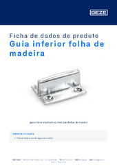 Guia inferior folha de madeira Ficha de dados de produto PT
