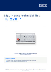TE 220  * Sigurnosno-tehnički list HR