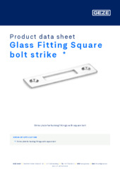 Glass Fitting Square bolt strike  * Product data sheet EN