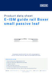 E-ISM guide rail Boxer small passive leaf Product data sheet EN