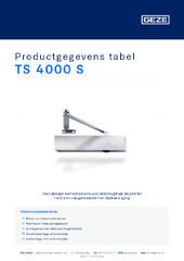 TS 4000 S Productgegevens tabel NL