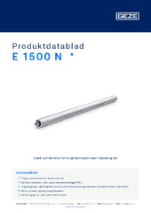 E 1500 N  * Produktdatablad NB