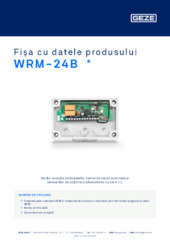 WRM-24B  * Fișa cu datele produsului RO