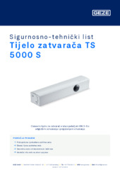 Tijelo zatvarača TS 5000 S Sigurnosno-tehnički list HR